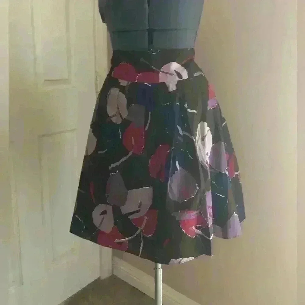 MOSSIMO BROWN PURPLE RED COTTON SKIRT SIZE 6